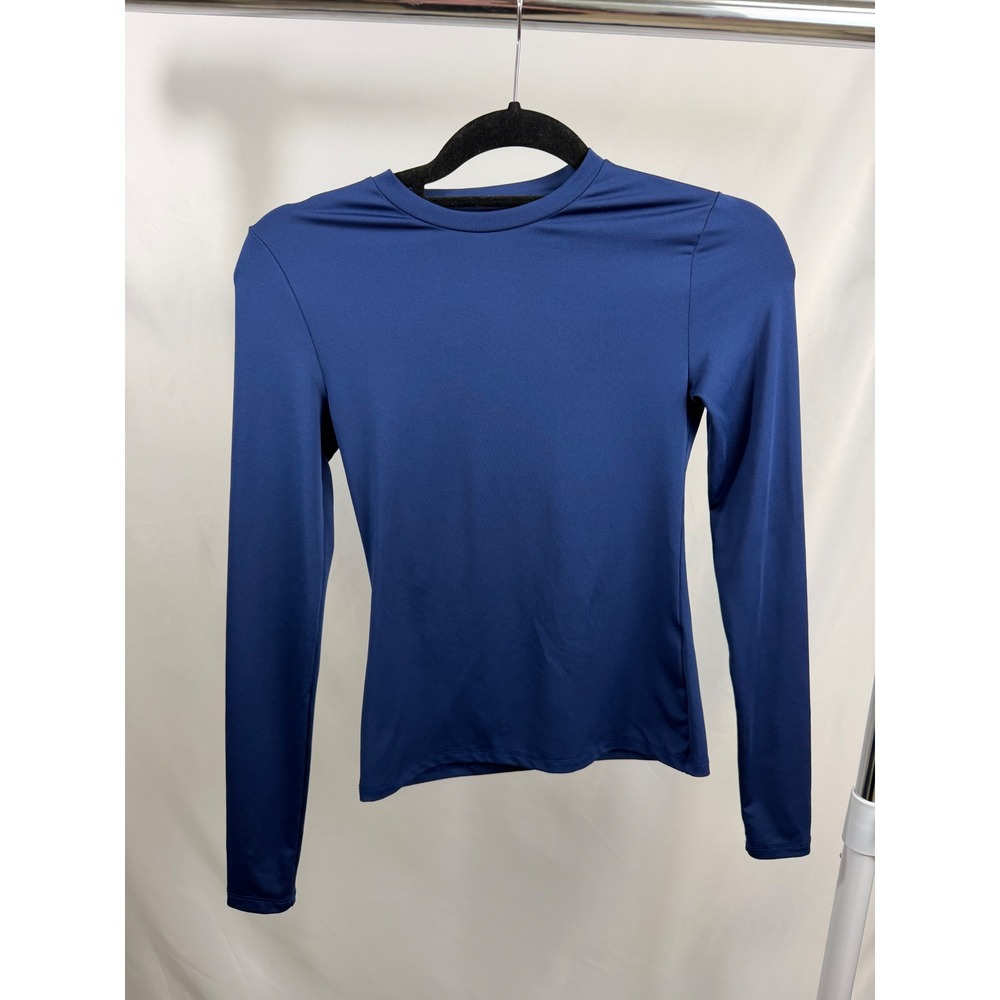 SWS Contour Navy Blue Long Sleeve Crew Neck Base Layer Top Small